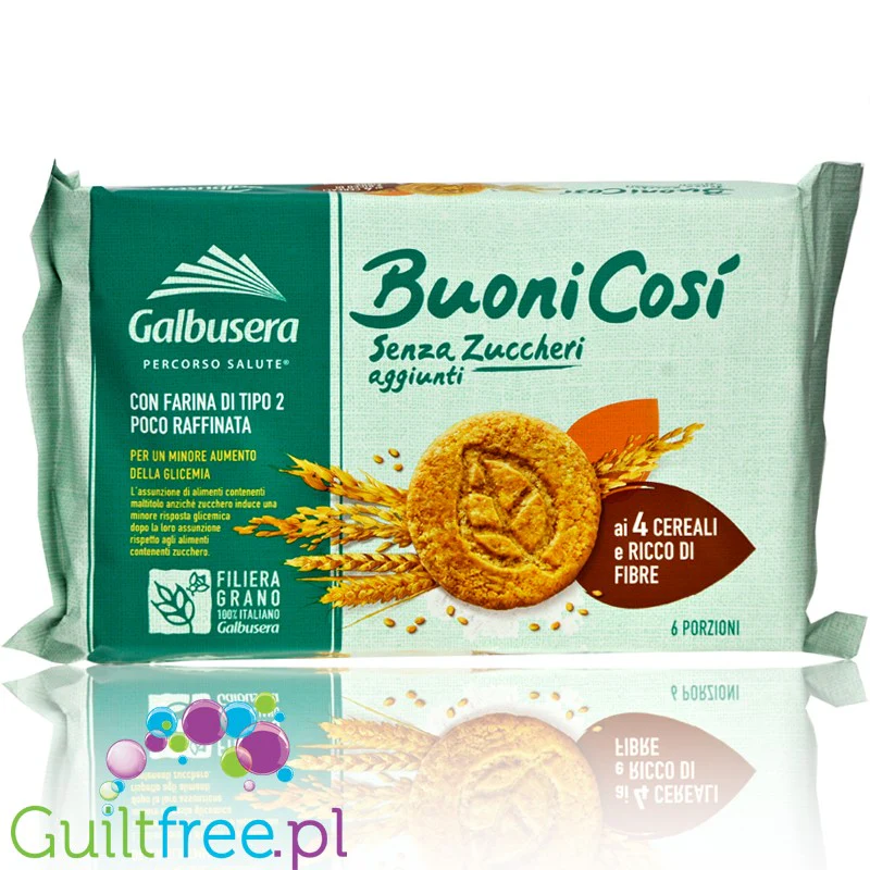 Buoni Così Frollino 4 Cereali - wieloziarniste włoskie kruche ciastka bez dodatku cukru 300g