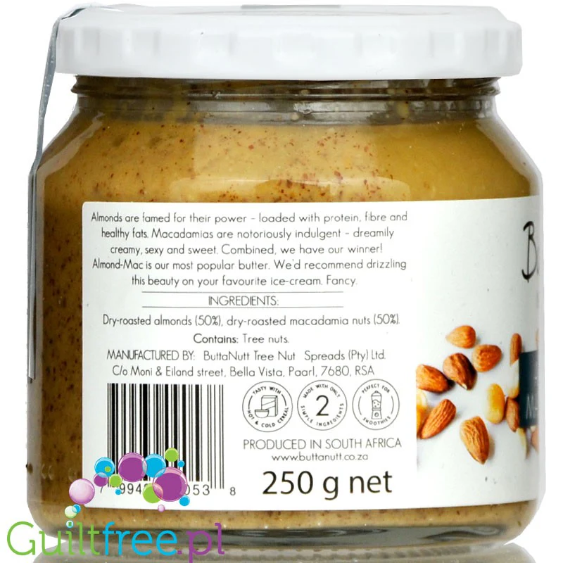 ButtaNutt Almond Macadamia 250g - masło makadamia & migdały z RPA - Image 2