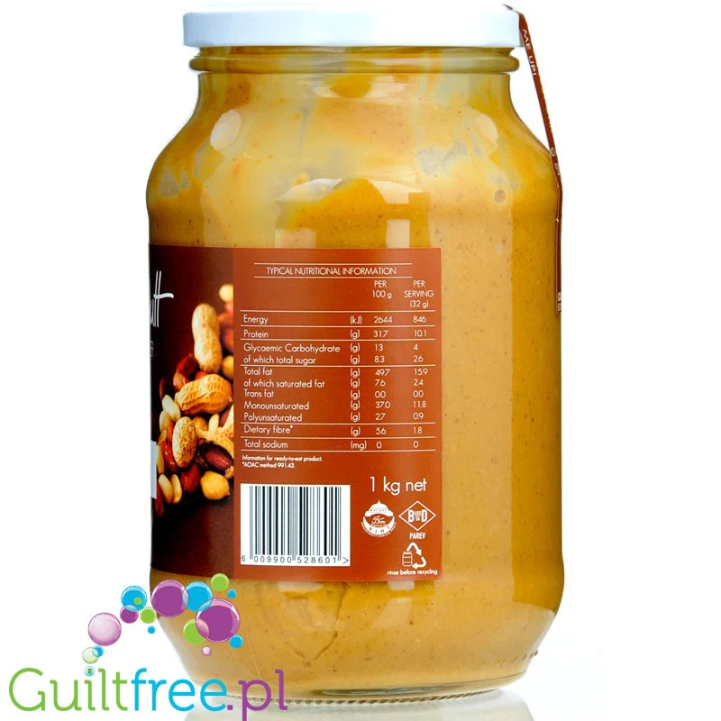 ButtaNutt Peanut Butter 1KG - czyste masło orzechowe 100% RPA - Image 2