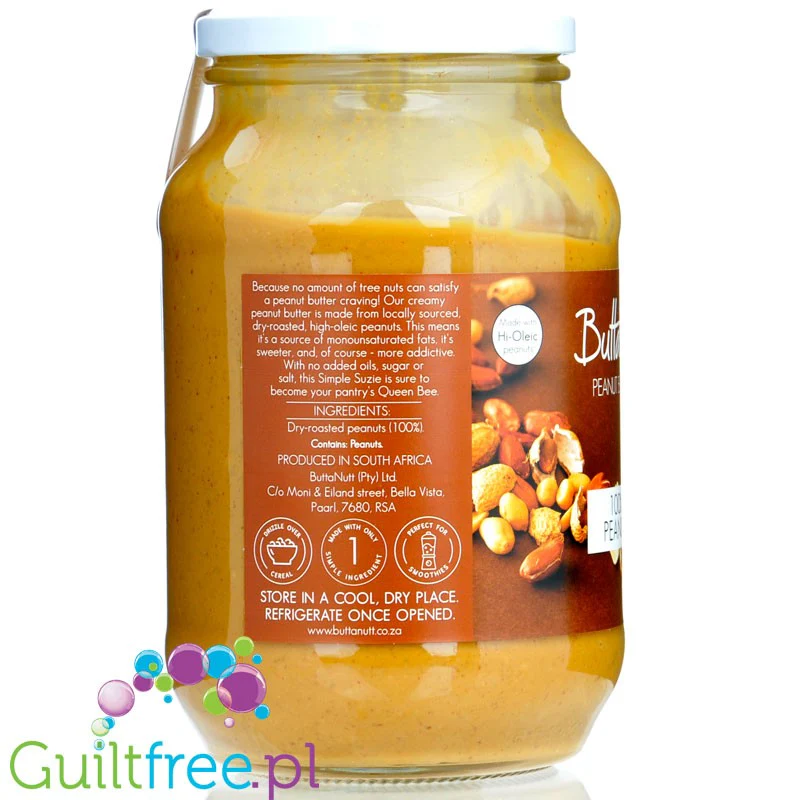 ButtaNutt Peanut Butter 1KG - czyste masło orzechowe 100% RPA - Image 3