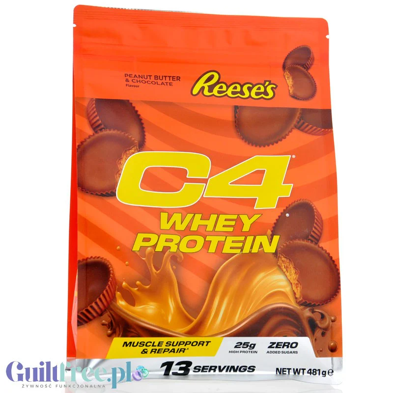 C4 Whey Protein Reese’s® Peanut Butter & Chocolate 481g - jedyna oryginalna odżywka białkowa Reese's