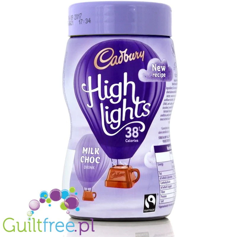 Cadbury Highlights Milk Chocolate 154g - niskokaloryczna mleczna czekolada do picia 40kcal - Image 2