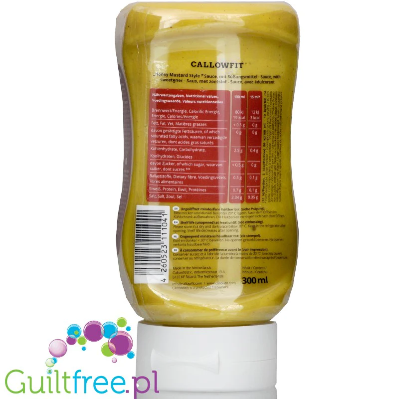 Callowfit Honey Mustard - sos miodowo-musztardowy bez cukru i bez tłuszczu - Image 2