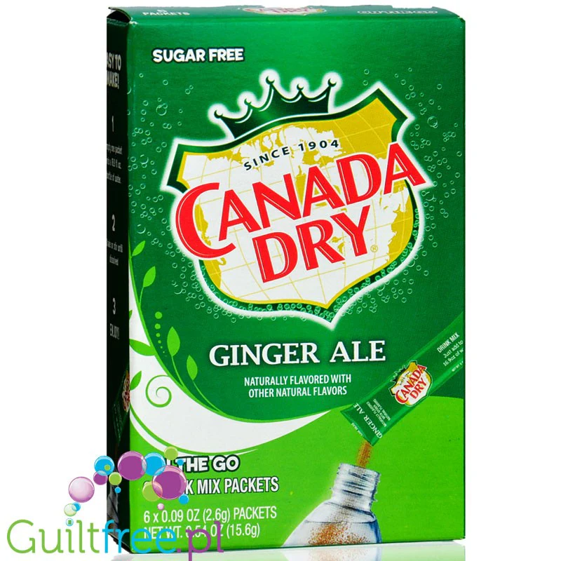 Canada Dry Ginger Ale Drink Mix Singles to Go 10kcal - saszetki bez cukru, napój instant