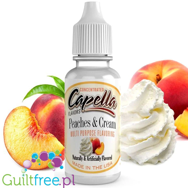 Capella Peaches & Cream - aromat brzoskwiniowo-śmietankowy bez cukru i bez tłuszczu