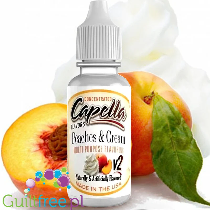 Capella Peaches & Cream V2 - aromat brzoskwiniowo-śmietankowy bez cukru i bez tłuszczu - Image 2