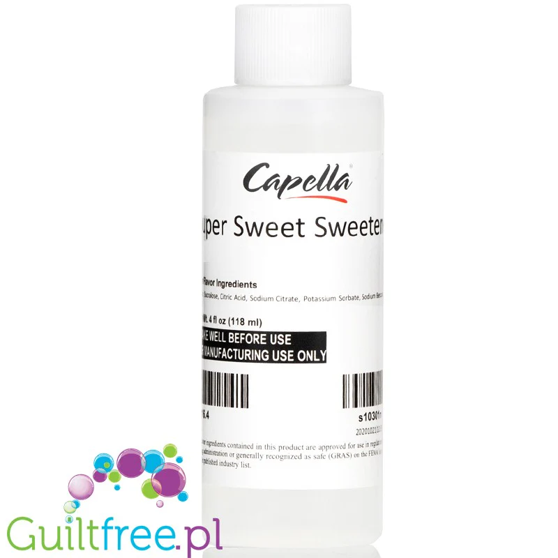 Capella Super Sweet Concentrated Sucralose 118ml - sukraloza w płynie, profesjonalny koncentrat słodzący
