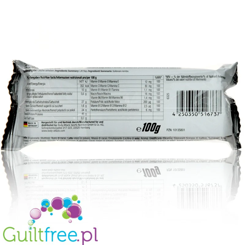 Carb Control Stracciatella - wielki sycący baton 45g białka - Image 3