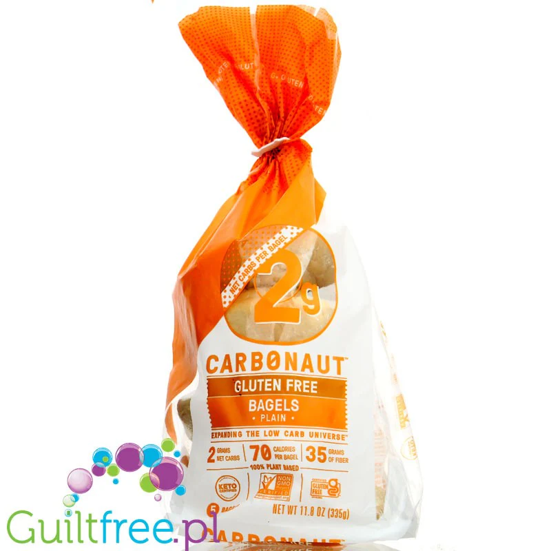 Carbonaut Bagels, Plain x 5 - keto bajgle bezglutenowe 70kcal & ZERO węglowodanów