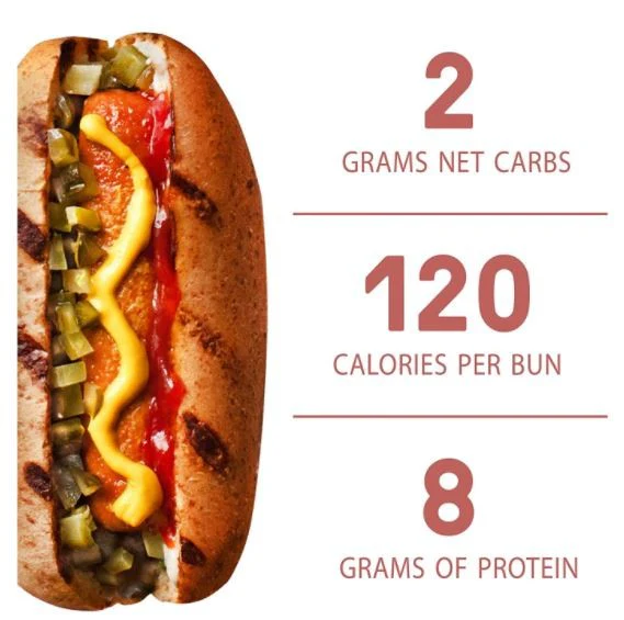 Carbonaut Original Hot Dog Buns - Keto bułki do hot dogów , 6szt, 2g węglowodanów - Image 5