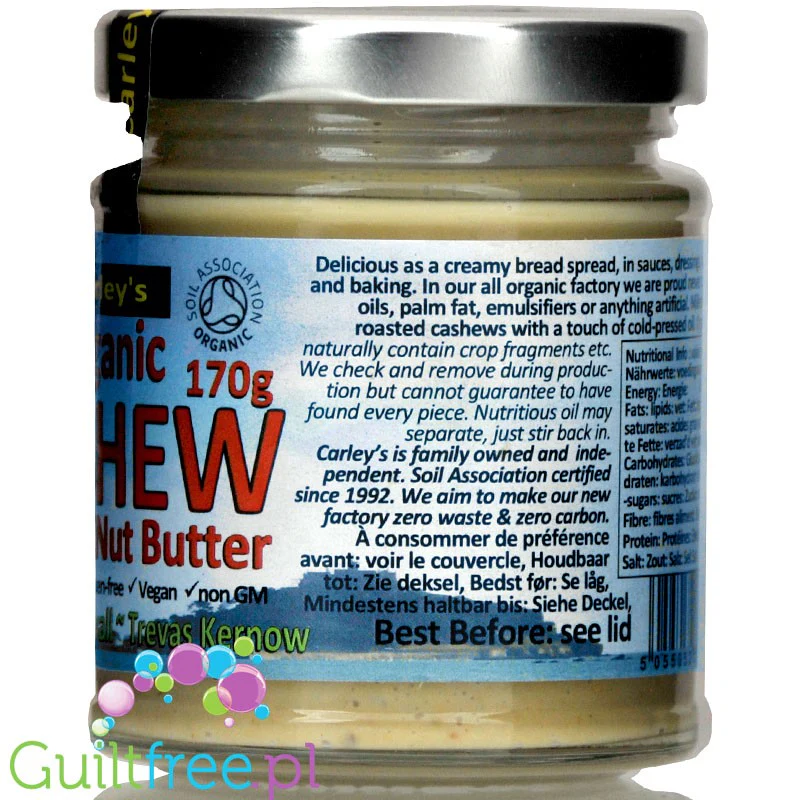 Carley's Organic Cashew organiczne masło z orzechów nerkowca - Image 3