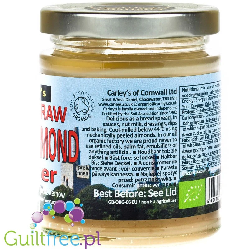 Carley's organiczne surowe białe masło migdałowe bez soli i cukru - Image 3
