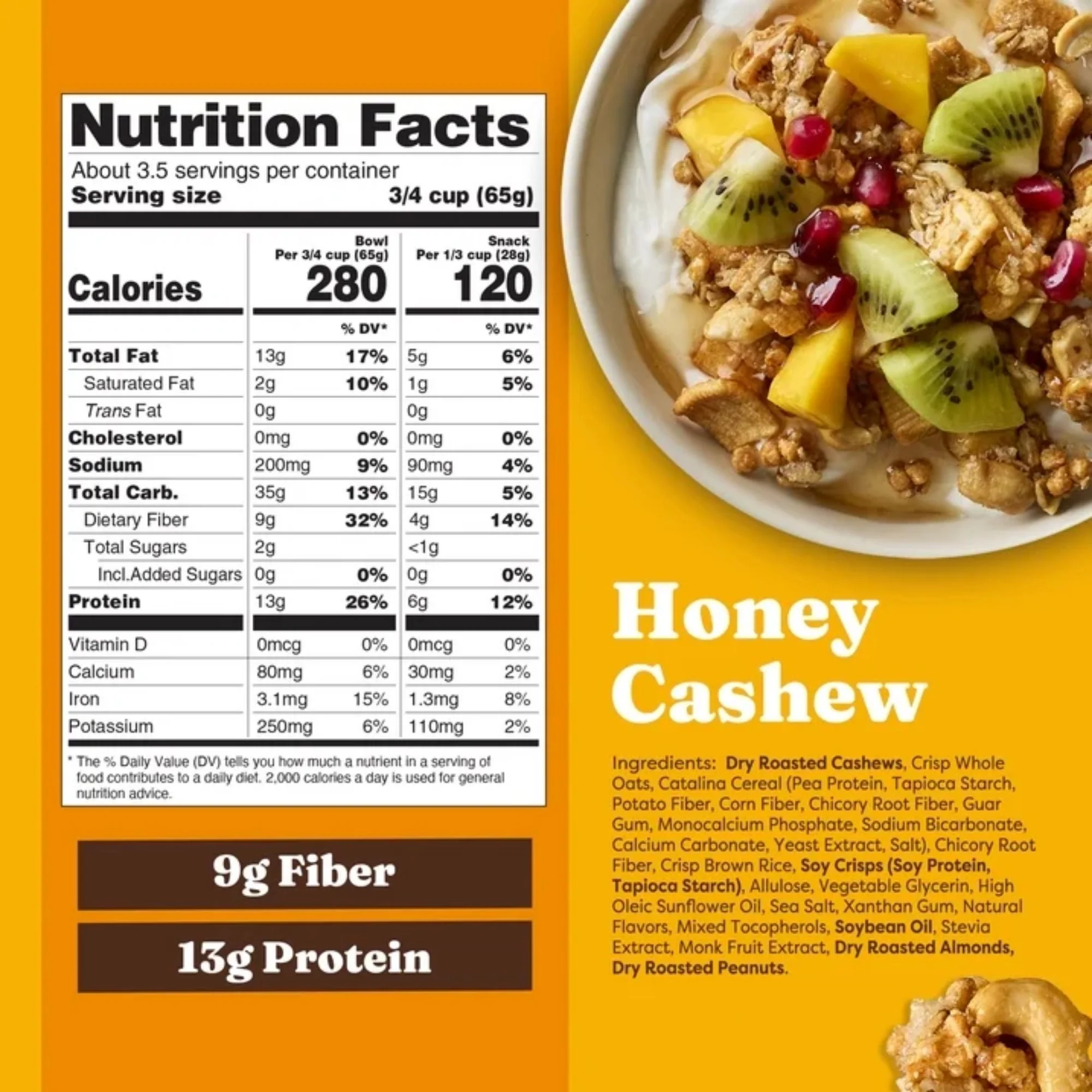 Catalina Crunch Protein Granola, Honey Cashew - luksusowa granola bez cukru i glutenu z nerkowcami, smak miodowy - Image 4
