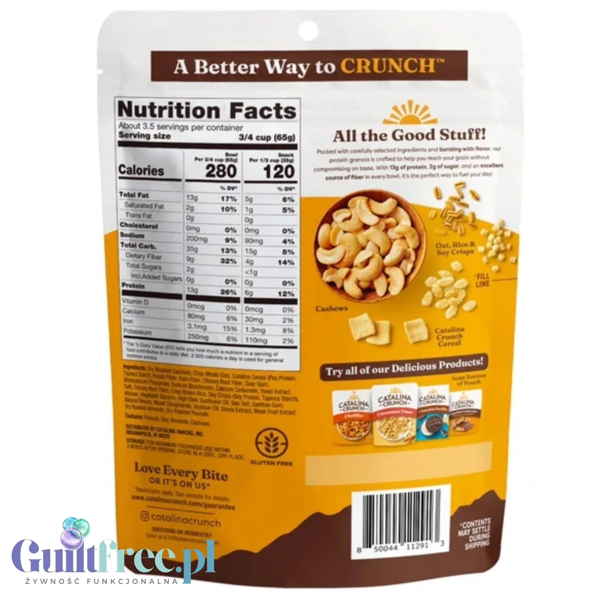 Catalina Crunch Protein Granola, Honey Cashew - luksusowa granola bez cukru i glutenu z nerkowcami, smak miodowy - Image 5