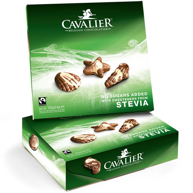 Cavalier Stevia bombonierka czekoladowe pralinki-muszelki bez cukru - Image 6