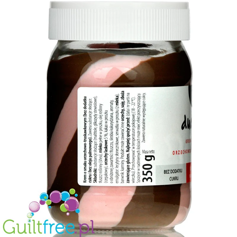 CD DuoLove Strawberry Nut - krem o smaku truskawkowo-orzechowym bez dodatku cukru, bez oleju palmowego - Image 2