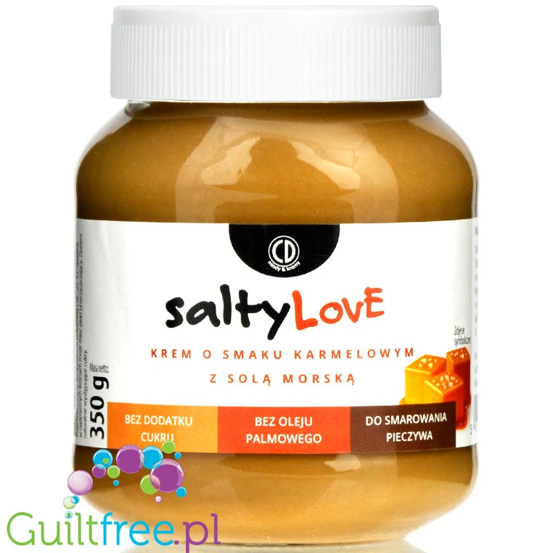 CD SaltyLove - krem bez cukru o smaku karmelowym z solą morską, bez oleju palmowego