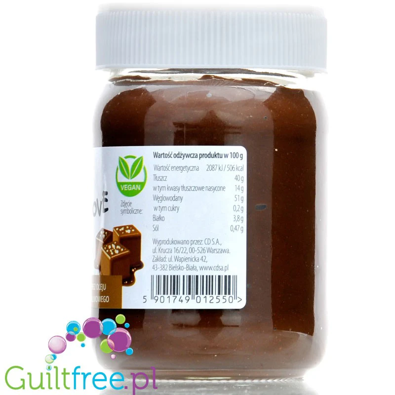 CD WegańskieLove Salted Caramel - wegański krem o smaku karmelowym z solą morską bez cukru i bez oleju palmowego - Image 3
