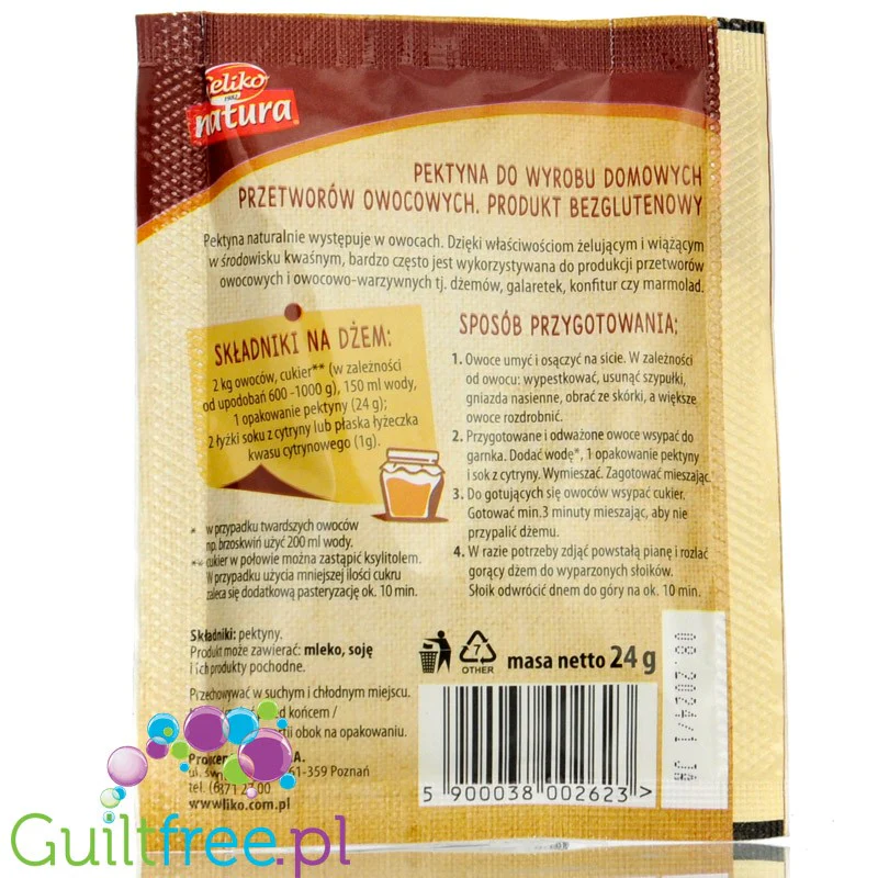 Celiko Pektyna bezglutenowa 24g, 100% naturalna substancja żelująca na 2kg owoców - Image 2