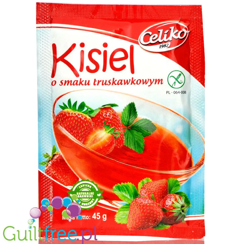 Celiko Truskawka, bezglutenowy kisiel bez cukru i bez słodzików - Image 2