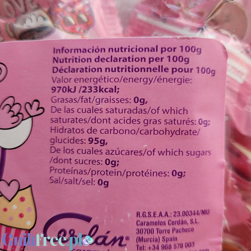 Cerdan Caramelos Cherry Candies - walentynkowe wiśniowe cukierki bez cukru na wagę - Image 3