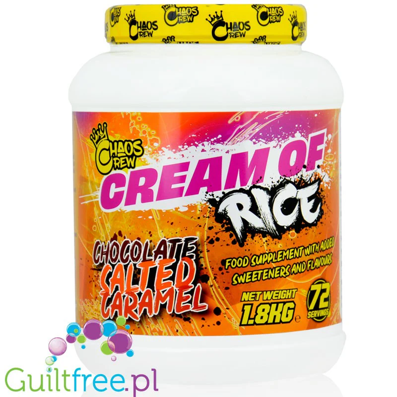 Chaos Crew Cream of Rice Chocolate Salted Caramel 1.8kg - kleik ryżowy bez cukru, smak Czekolada z Solonym Karmelem