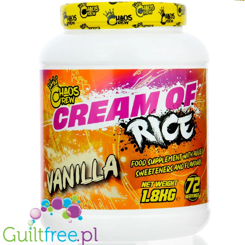 Chaos Crew Cream of Rice Vanilla 1,8kg - kleik ryżowy bez cukru, regeneracyjny posiłek treningowy, Wanilia - Image 3