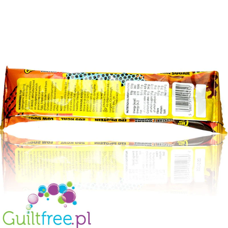 Chaos Crew Protein Bar Chocolate Caramel - baton proteinowy 17g białka & 209kcal - Image 2