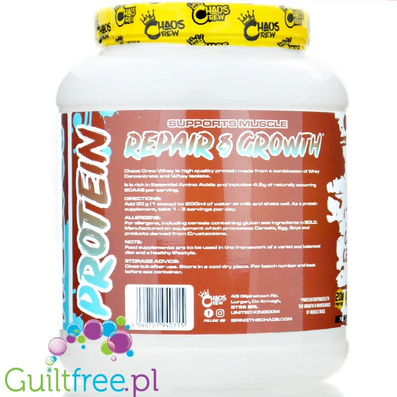 Chaos Crew Whey Protein Chocolate Cereal Milk - odżywka białkowa WPC & WPI, smak Czekoladowych Płatków Śniadaniowych - Image 3