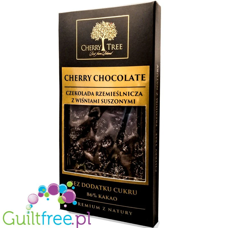 Cherry Tree rzemieślnicza czekolada bez cukru z suszonymi wiśniami - Image 2
