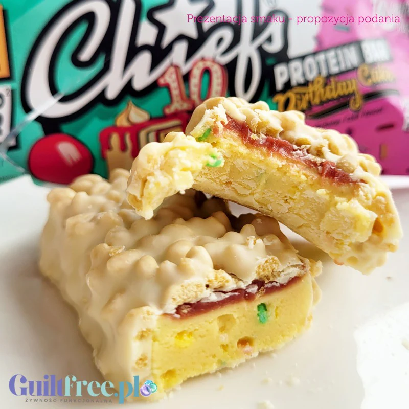 Chiefs Protein Bar Birthday Cake - baton proteinowy, Tort Urodzinowy, 20g białka & 200kcal - Image 3