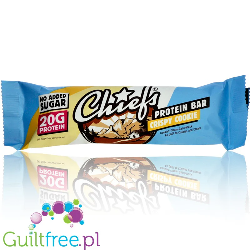 Chiefs Protein Bar Crispy Cookie - baton proteinowy, Ciasteczko & Mleczna Czekolada,20g białka & 200kcal - Image 6