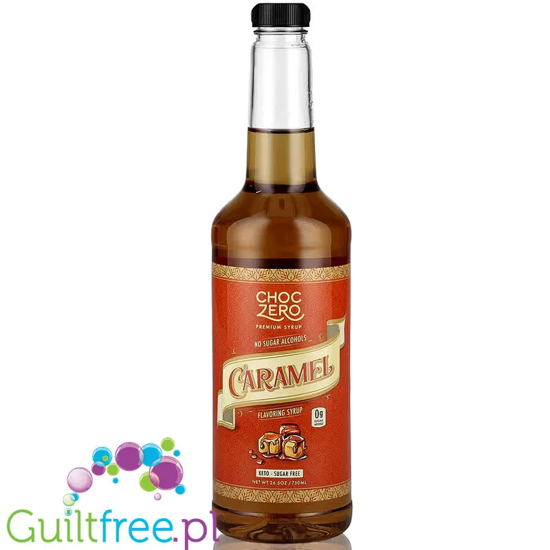Choc Zero Coffe Syrup, Caramel - syrop do kawy bez cukru i sukralozy z błonnikiem