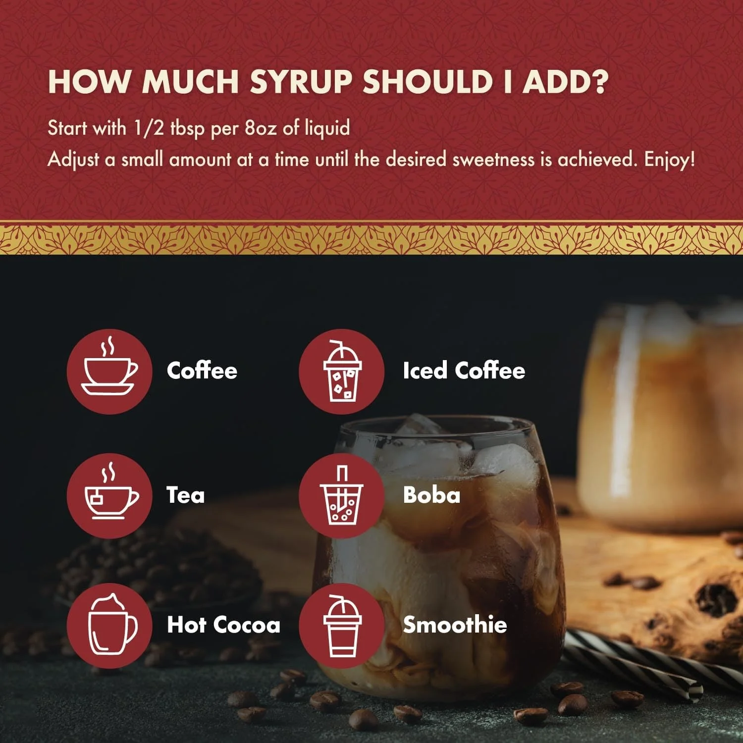 Choc Zero Coffe Syrup, Hazelnut - syrop do kawy bez cukru i sukralozy z błonnikiem, smak Orzech Laskowy - Image 4