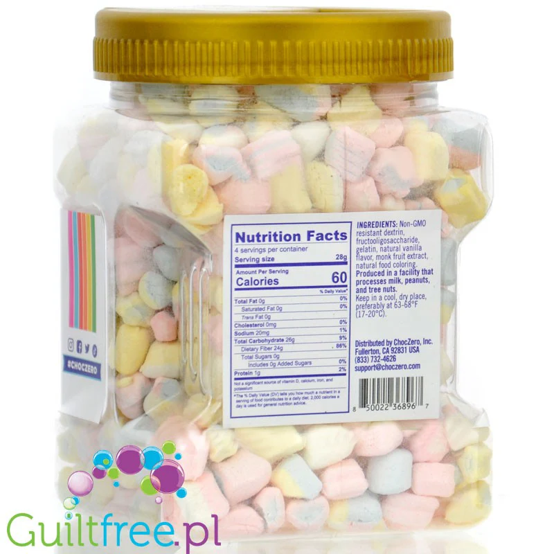 Choc Zero Freeze Dried S'Mallows Vanilla - liofilizowane błonnikowe keto mini pianki marshmallow bez cukru i maltitolu - Image 2