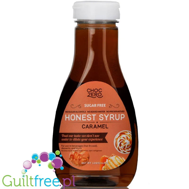 Choc Zero Honest Syrup, Caramel - naturalny gęsty syrop karmelowy bez cukru, z błonnikiem - Image 2