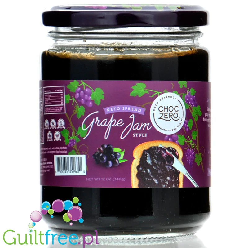 Choc Zero Keto Concord Grape Spread - keto dżem z ciemnych winogron bez cukru ze skrobią oporną