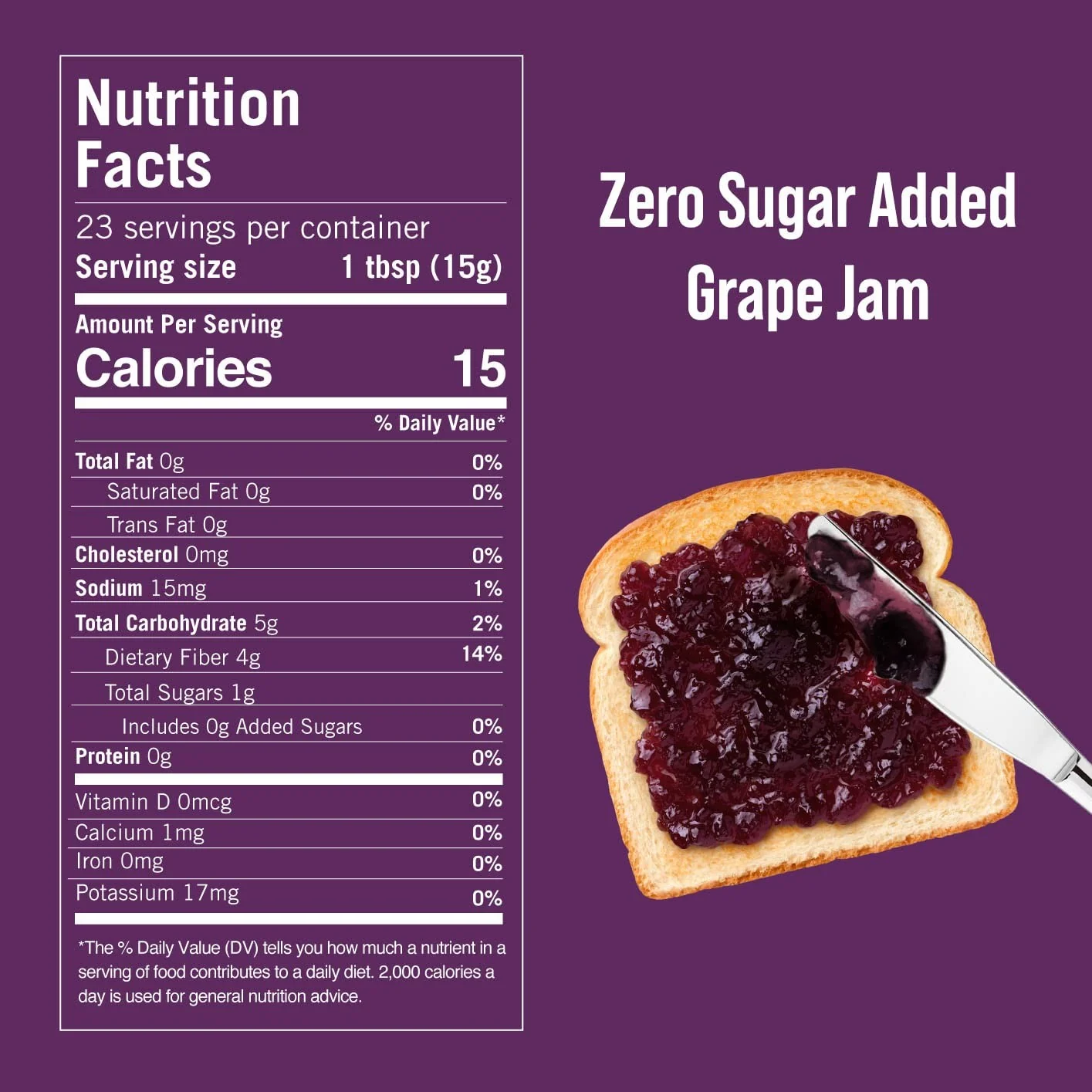 Choc Zero Keto Concord Grape Spread - keto dżem z ciemnych winogron bez cukru ze skrobią oporną - Image 6