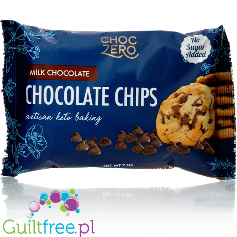 Choc Zero Monkfruit Milk Chocolate Chips 0,56KG - Krople mlecznej czekolady bez cukru i erytrolu - Image 2