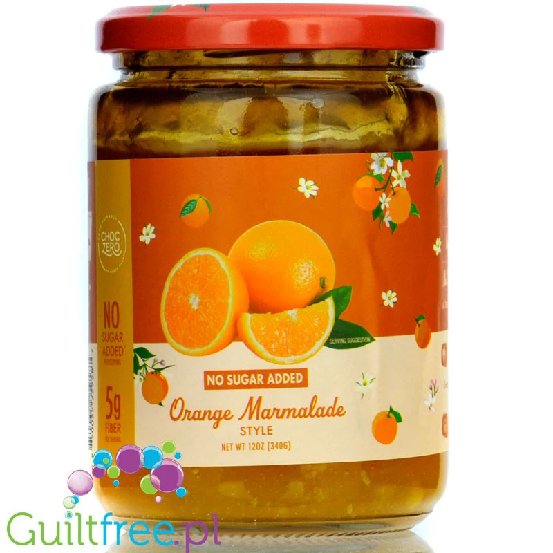 Choc Zero Orange Marmalade - marmolada pomarańczowa bez cukru ze skórką pomarańczową