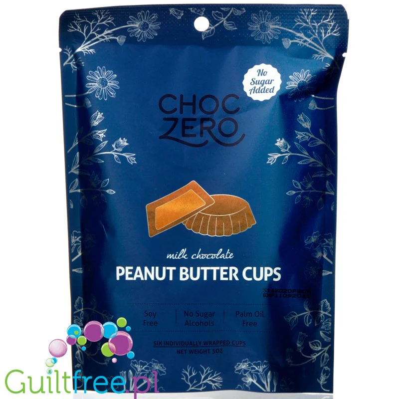 Choc Zero Peanut Butter Cups, Milk Chocolate - keto miseczki z mlecznej czekolady z masłem orzechowym - Image 2