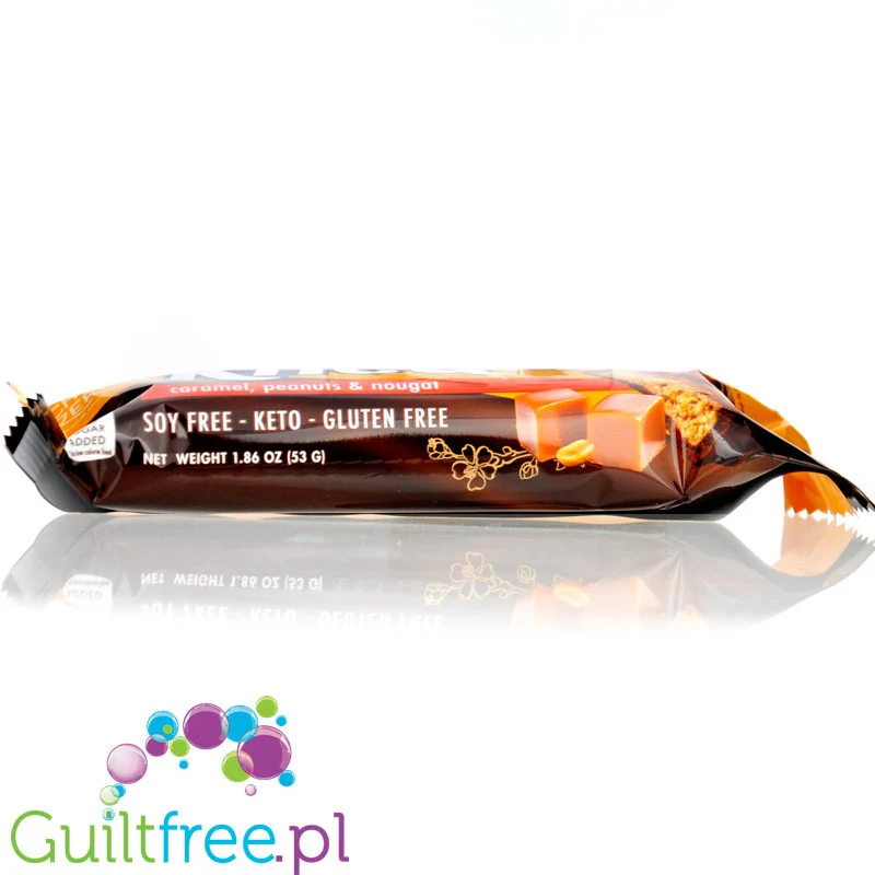 Choc Zero Rhea Candy Bar Caramel, Peanuts & Nougat - keto baton proteinowy  z karmelem, orzeszkami ziemnymi i nugatem - Image 2