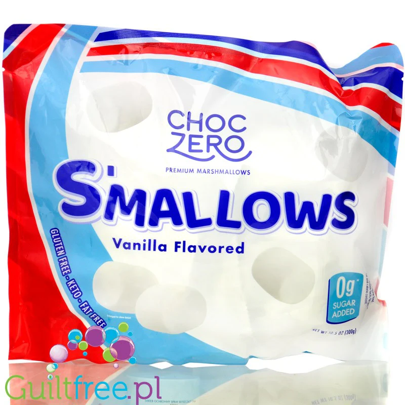 Choc Zero S'Mallows Vanilla XXL - keto waniliowe pianki marshmallow bez cukru i maltitolu, GIGA paka 300g - Image 2