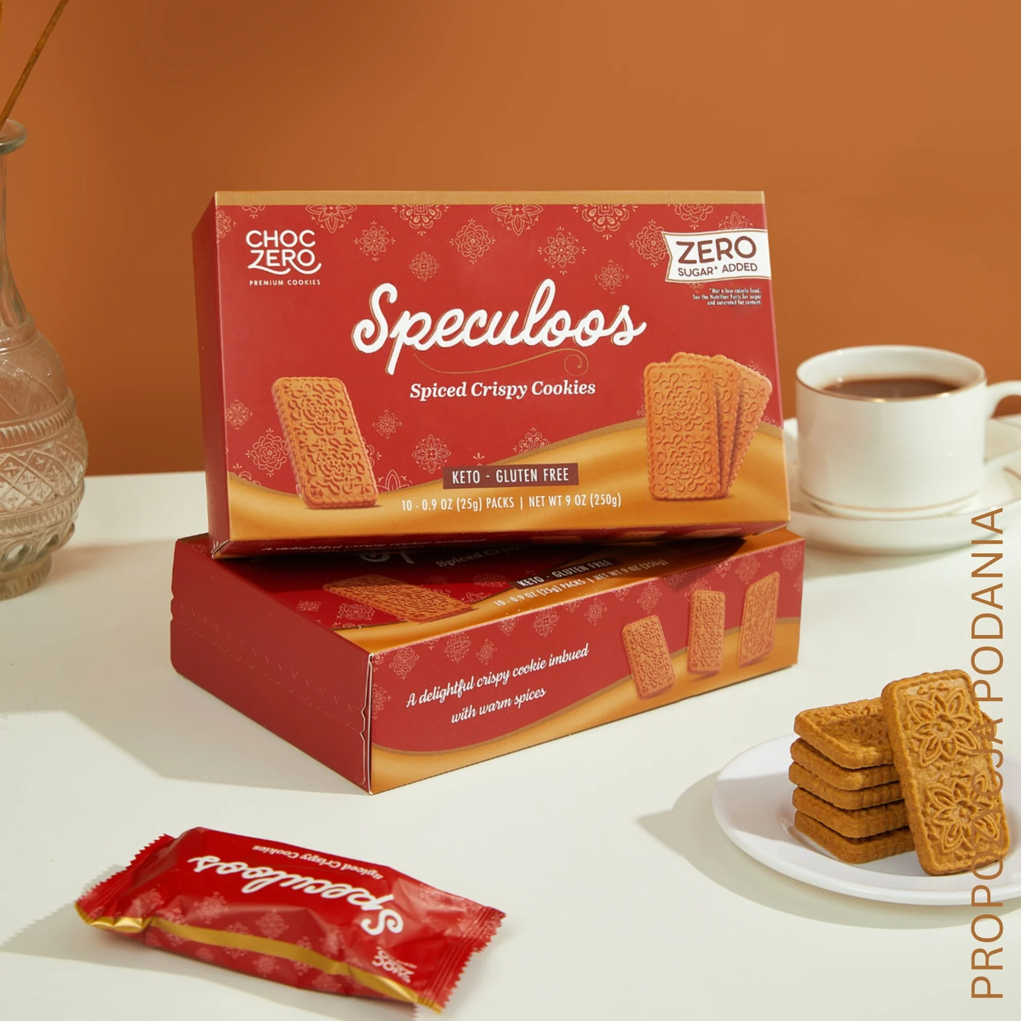 Choc Zero Speculoos Crispy Cookies - keto ciasteczka korzenne bez cukru i maltitolu - Image 5