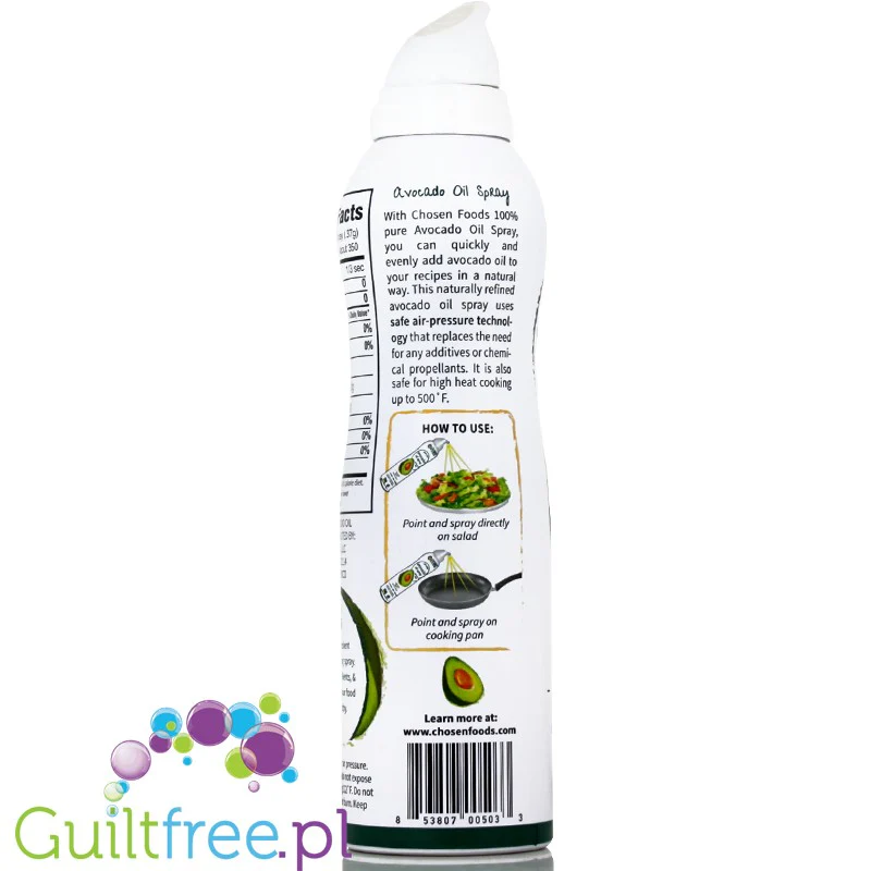 Chosen Foods Avocado Spray - olej z awokado, spray do smażenia w wysokich temperaturach - Image 4