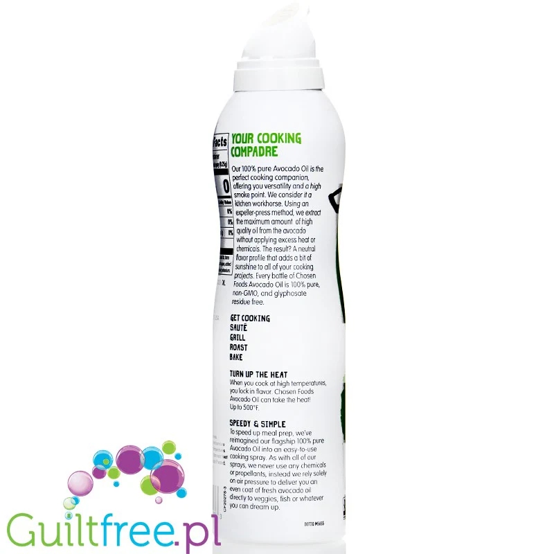Chosen Foods Avocado Spray - olej z awokado, spray do smażenia w wysokich temperaturach - Image 7