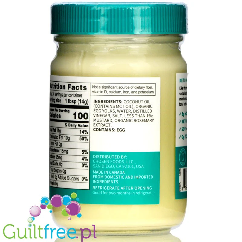 Chosen Foods Keto Mayo - ketogeniczny majonez z olejem kokosowym z MCT - Image 5