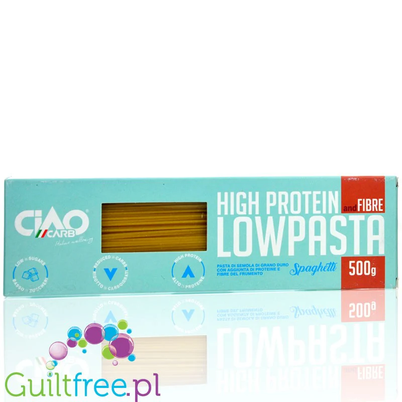Ciao Carb High Protein Lowpasta Spaghetti 0,5KG - makaron proteinowy 30g białka, nitki - Image 2