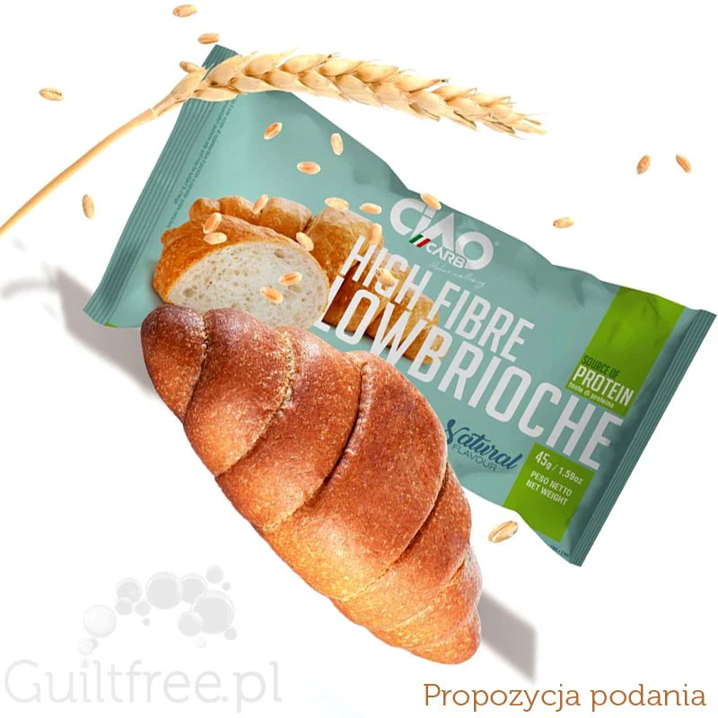 Ciao Carb LowBrioche Natural - keto croissant 5g węglowodanów & 10g błonnika - Image 3
