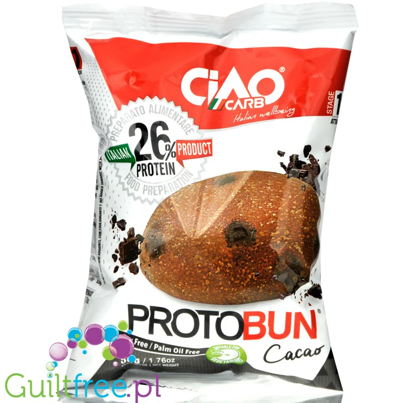 Ciao Carb Protobun Cocoa Stage1 - kakaowa keto bułeczka 5g węglowodanów